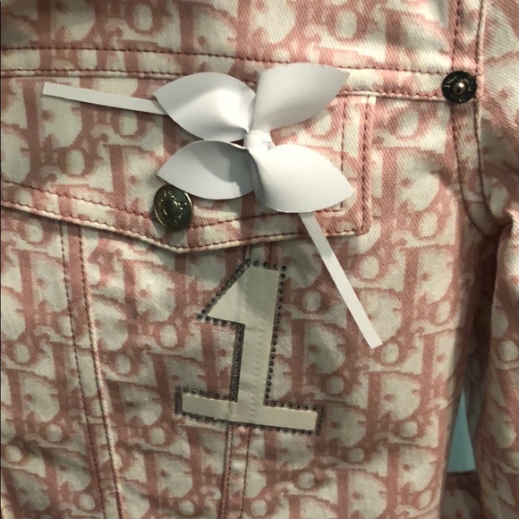 Authentic Dior pink white logo jacket size 4/36 - Picture 3 of 8